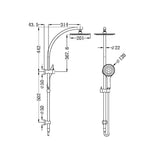 Nero NR280705EMB Dolce Shower Set - Matte Black