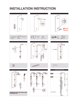 Nero Astra Rain Round Shower Set Single Hose Matte Black NR281305AMB