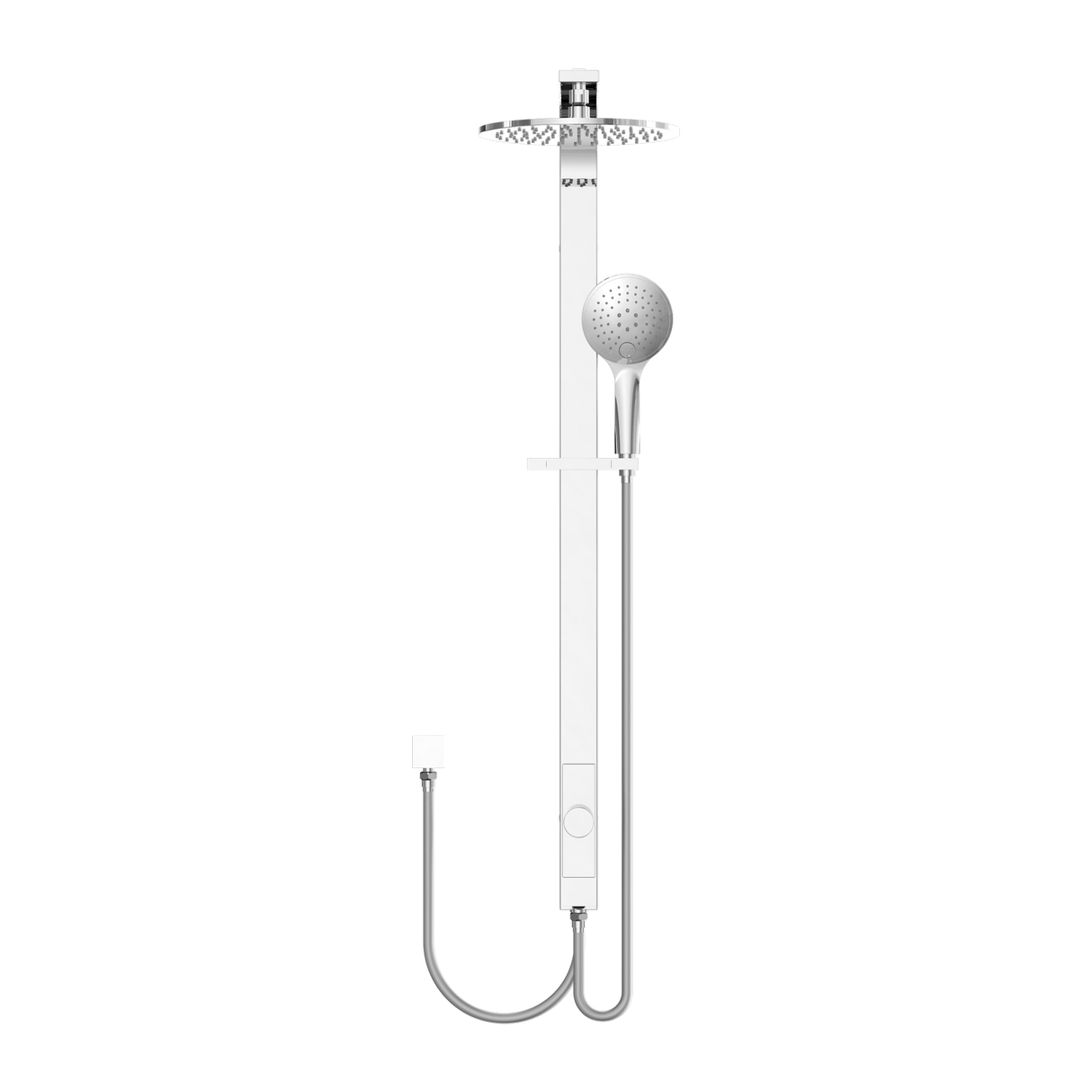 Nero NR281305bCH Astra Rain Round Twin Shower Double Hose Shower - Chrome