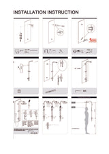 Nero Astra Rain Square Shower Set Single Hose Chrome NR281305CCH