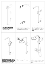 Nero Celia Shower Set Square Head Chrome NR301505CCH