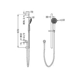 Nero NR30802MB Ecco Shower Rail With Air Shower - Matte Black