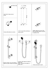Nero Dolce Rain Shower Rail With Slim Hand Shower Chrome NR311CH