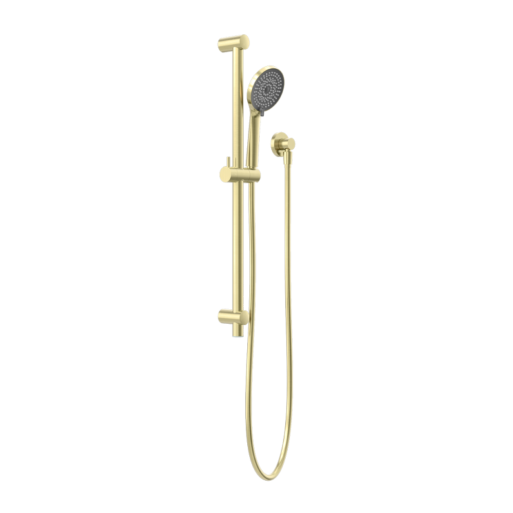 Nero Round Metal Project Rail Shower Brushed Gold NR318BG