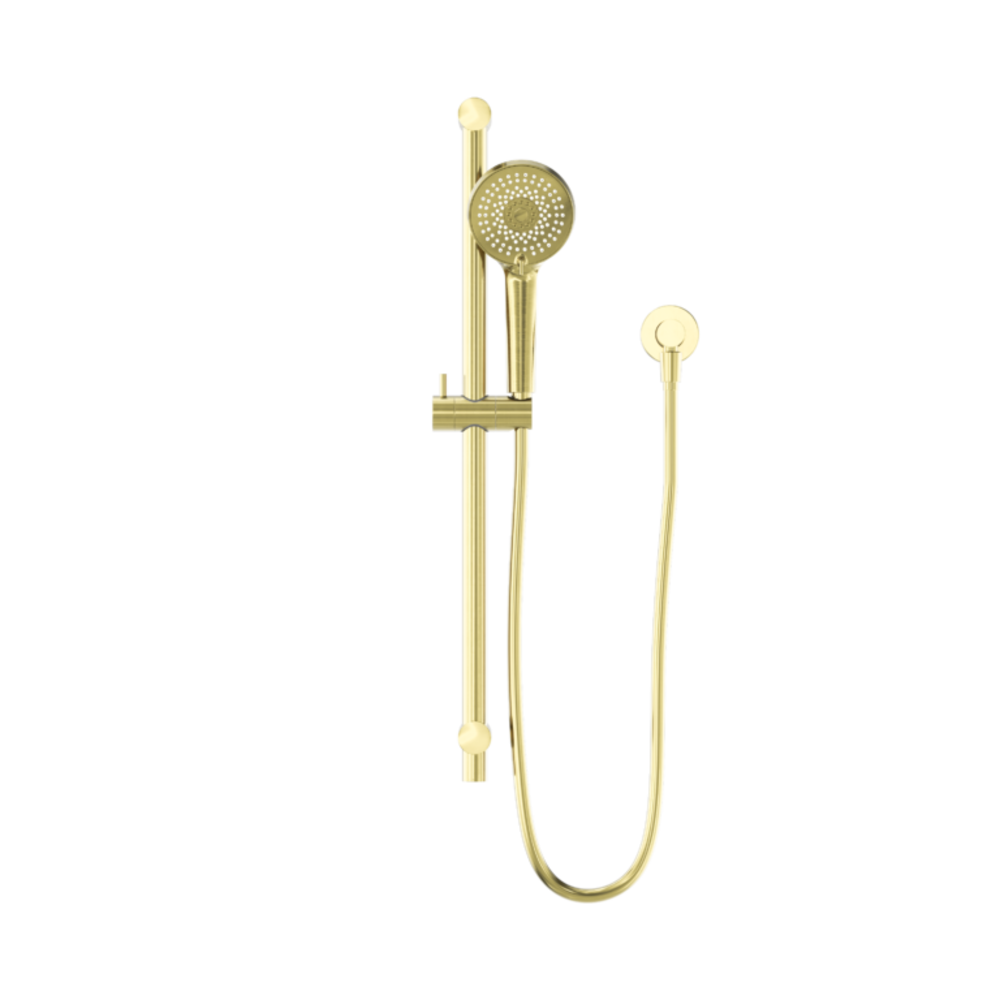 Nero Round Metal Project Rail Shower Brushed Gold NR318BG