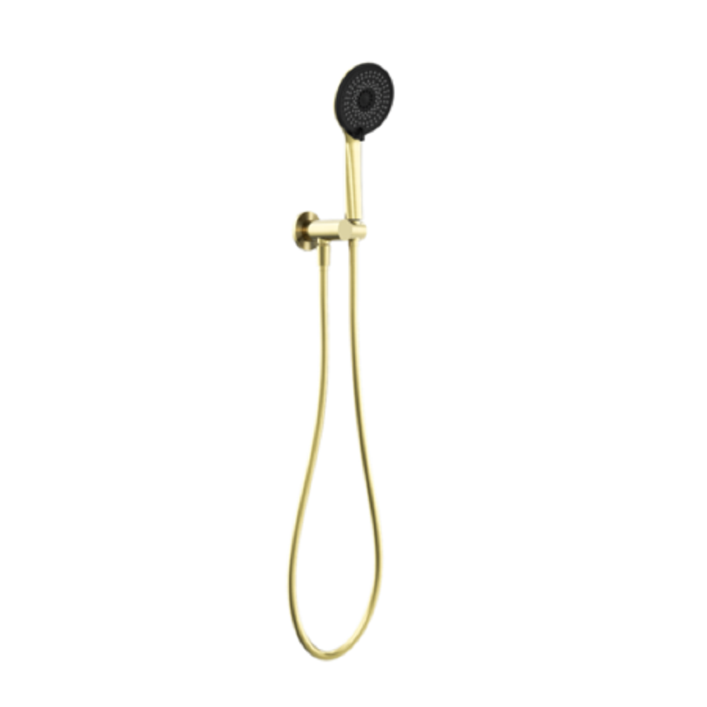 Nero Round Shower On Bracket Brushed Gold NR320BG