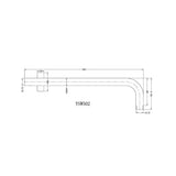 Nero NR502MW Round Wall Shower Arm - Matte White