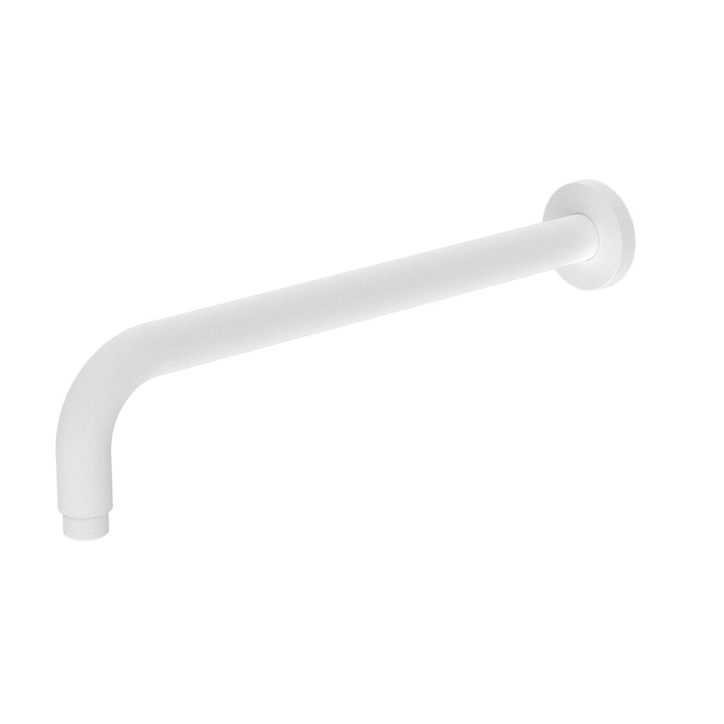 Nero NR502MW Round Wall Shower Arm - Matte White