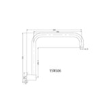 Nero NR506BN Round Swivel Shower Arm - Brushed Nickel