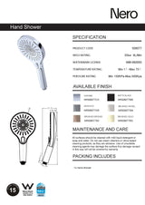 Nero Opal Hand Shower Brushed Nickel NR508077BN