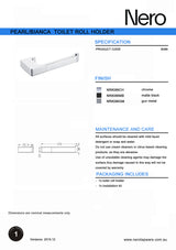 Nero Pearl Toilet Roll Holder Gunmetal NR8086GM