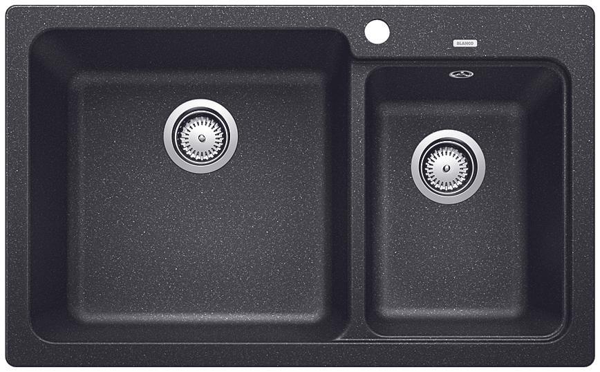 Blanco Naya8Bk5 Super Black Granite Sink Kitchen Sinks