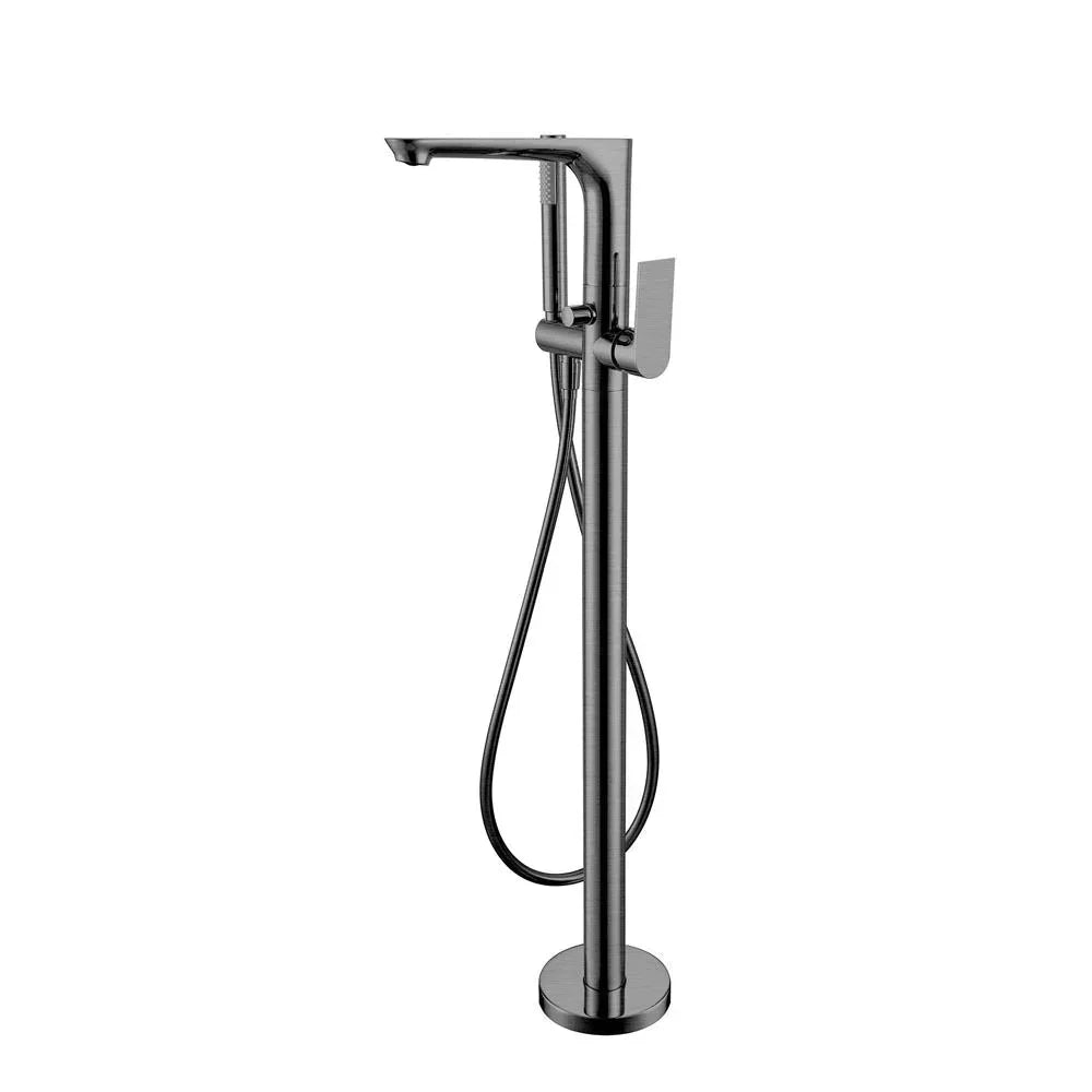 Nero NR321503aGM Bianca Freestanding Bath Mixer with Handshower - Gunmetal Grey