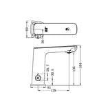 Nero NR222101CH Claudia Sensor Mixer with Black Top Display - Chrome