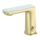 Nero NR222102BG Claudia Sensor Mixer with White Top Display - Brushed Gold