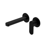 Nero NR301310BMB Ecco Wall Basin/Bath Mixer Separate Back Plate - Matte Black
