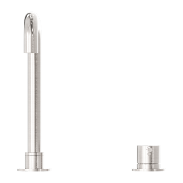 Nero NR221901cBN Mecca Hob Basin Mixer with Square Swivel Spout - Brushed Nickel