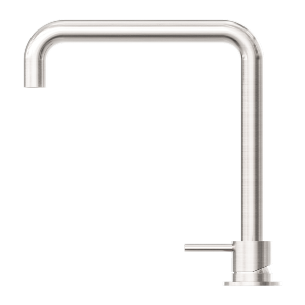 Nero NR221901cBN Mecca Hob Basin Mixer with Square Swivel Spout - Brushed Nickel