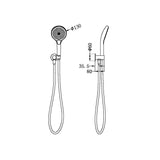 Nero NR221905FGM Mecca Shower Bracket with Air Shower II - Gunmetal