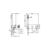 Nero NR221912EBZ Mecca Shower Mixer Diverter System - Brushed Bronze