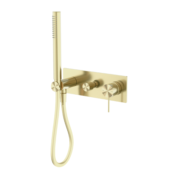 Nero NR221912EBG Mecca Shower Mixer Diverter System - Brushed Gold