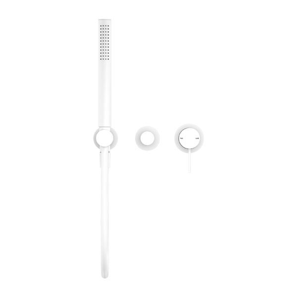 Nero NR221912FMW Mecca Shower Mixer Diverter System (Separate Back Plate) - Matte White