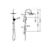 Nero NR221905HMW Mecca Twin Shower with Air Shower II - Matte White