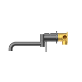 Nero NR221910RGM Mecca Wall/Basin Bath Mixer Swivel Spout - Gunmetal