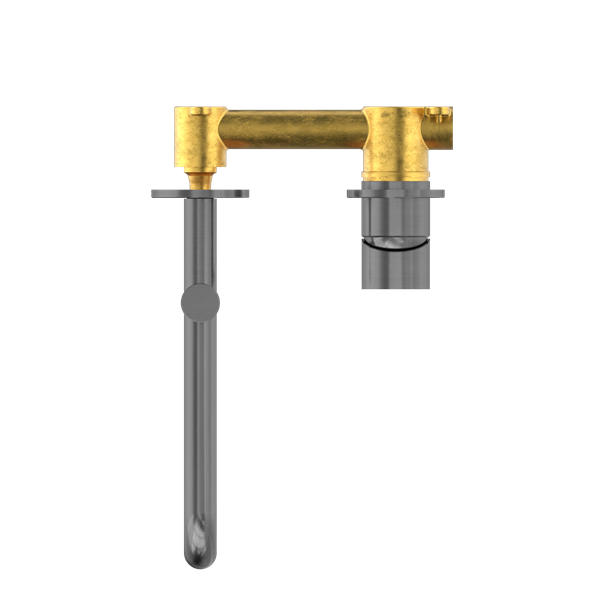 Nero NR221910RGM Mecca Wall/Basin Bath Mixer Swivel Spout - Gunmetal