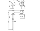 Nero NR221910RGM Mecca Wall/Basin Bath Mixer Swivel Spout - Gunmetal