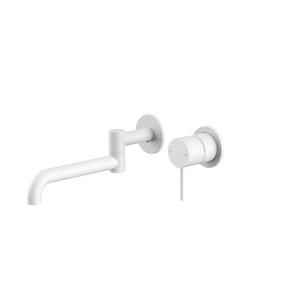 Nero NR221910RMW Mecca Wall/Basin Bath Mixer Swivel Spout - Matte White