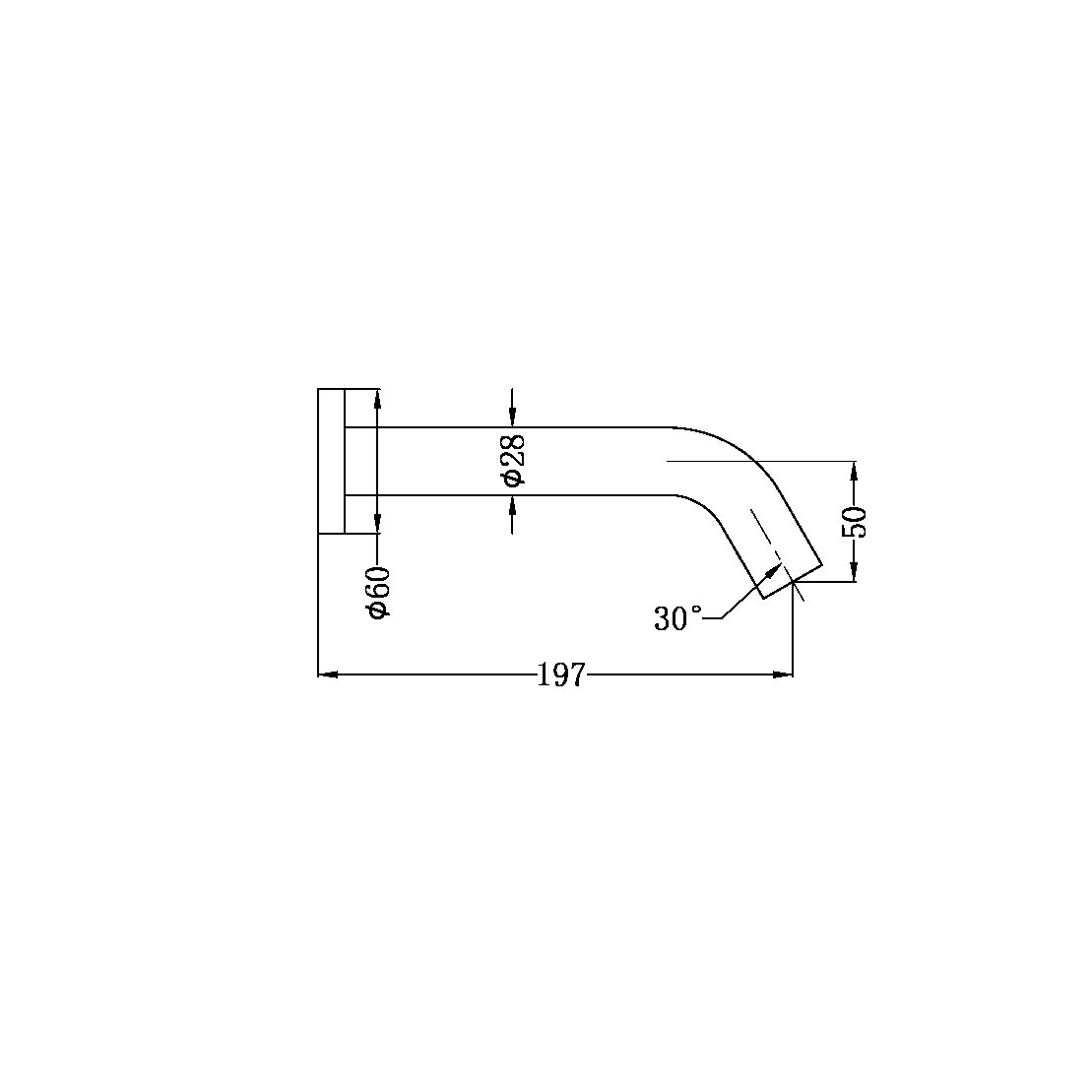 Nero NR401CH Mecca Wall Mount Sensor Tap - Chrome