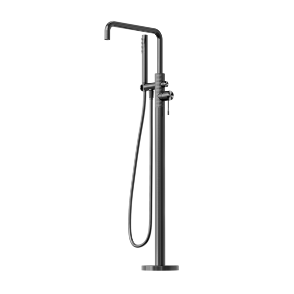 Nero NR251903AGR Opal Freestanding Bath Mixer with Handshower - Graphite