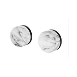 Nero Serenity Wall Top Assembly w/ Arabescato Corchia Handle Matte Black 24D008MB