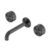 Nero Serenity Wall Basin Set 185mm Spout w/ Metal Handle Gunmetal 24D046GM