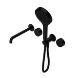 Nero Serenity Progressive Shower System w/ Spout w/ Metal Handle And Serenity Hand Shower Matte Black 24E018MB