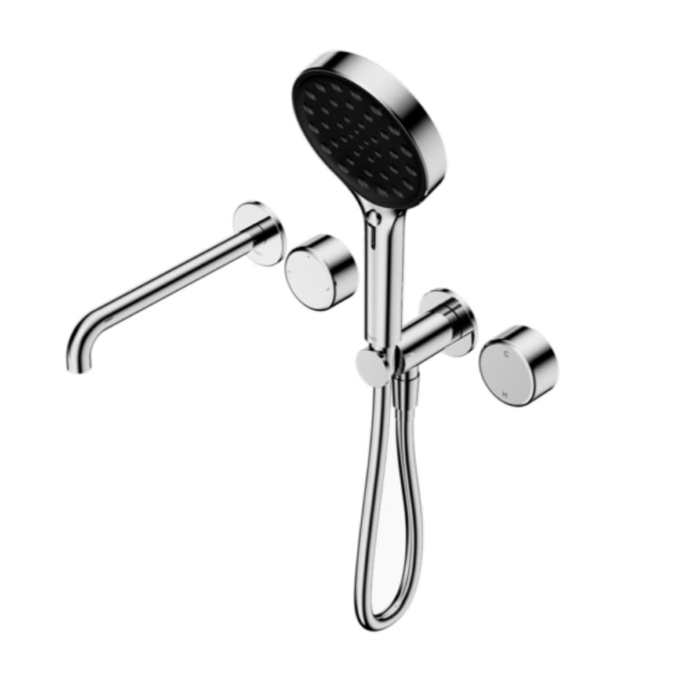 Nero Serenity Progressive Shower System w/ Spout w/ Metal Handle And Serenity Hand Shower Chrome 24E018CH