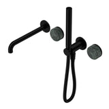 Nero Serenity Progressive Shower System w/ Spout w/ Verde Alpi Handle And Slim Shower Matte Black 24E008MB