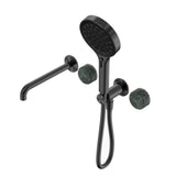 Nero Serenity Progressive Shower System w/ Spout w/ Verde Alpi Handle And Serenity Hand Shower Gunmetal 24E014GM