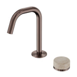 Nero Serenity Progressive Basin Mixer Edge Spout w/ Rome Travertine Handle Brushed Bronze 24E045BZ