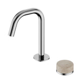 Nero Serenity Progressive Basin Mixer Edge Spout w/ Rome Travertine Handle Chrome 24E045CH