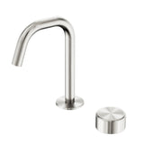Nero Serenity Progressive Basin Mixer Edge Spout w/ Metal Handle Brushed Nickel 24E048BN