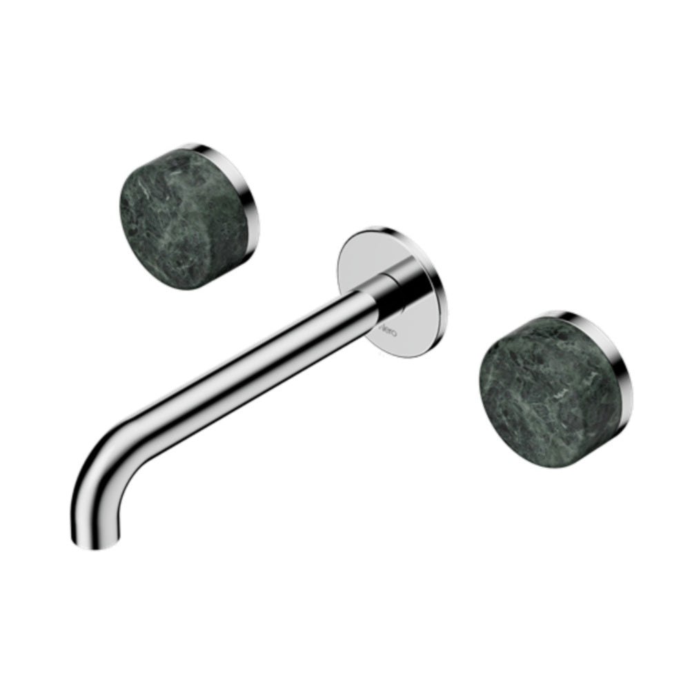 Nero Serenity Wall Basin Set 220mm Spout w/ Verde Alpi Handle Chrome 24D048CH