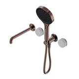 Nero Serenity Progressive Shower System w/ Spout w/ Carrara Handle And Serenity Hand Shower Brushed Bronze 24E013BZ