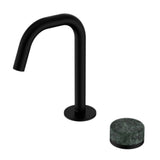 Nero Serenity Progressive Basin Mixer Edge Spout w/ Verde Alpi Handle Matte Black 24E044MB