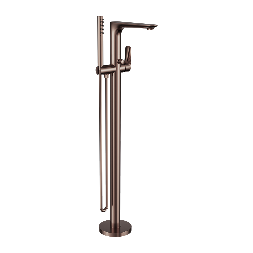 Nero NR321503aBZ Bianca Freestanding Bath Mixer with Handshower - Brushed Bronze