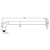 Nero NR509BN ZEN Round Shower Arm -Brushed Nickel