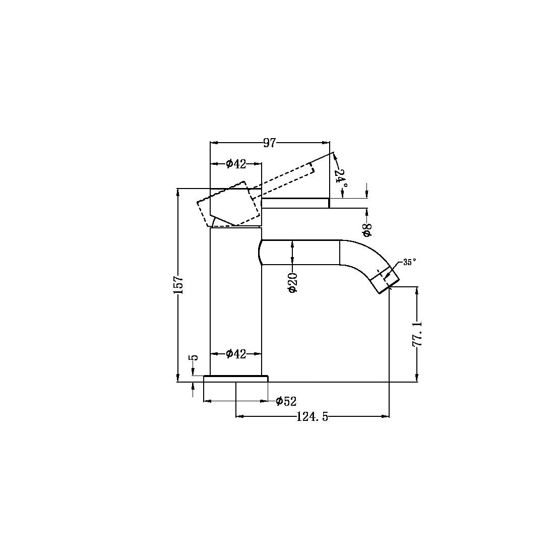 Nero ZEN SS316L Basin Mixer - Brushed Bronze