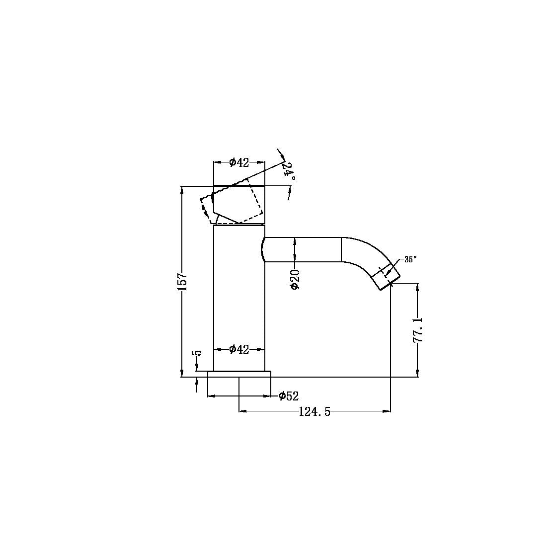 Nero ZEN SS316L Basin Mixer - Brushed Gold