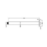Nero NR510GR ZEN SS316L Round Ceiling Arm - Graphite